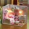 Maison de poupée pour femmes et filles pour adultes - Kit de maison de poupée en bois - 15 x 10,5 x 12,5 cm