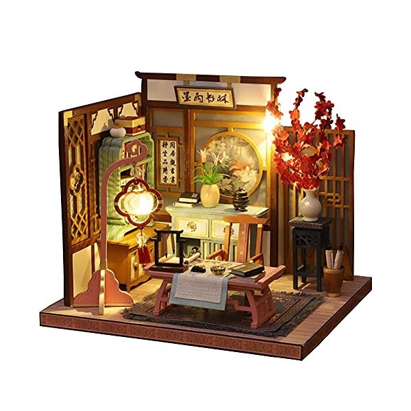 Maison de poupée miniature chinoise à faire soi-même, maison de poupée miniature, meubles en bois, pour la Saint-Valentin, ca