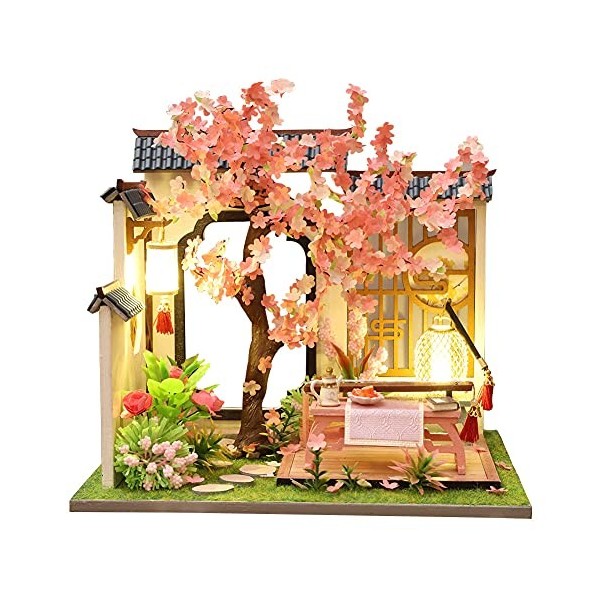 Maison de poupée miniature chinoise à faire soi-même, maison de poupée miniature, meubles en bois, pour la Saint-Valentin, ca