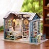 Maison de poupée miniature à faire soi-même, maison de poupée miniature avec lumière LED, cadeaux pour amis, parents, chalet 