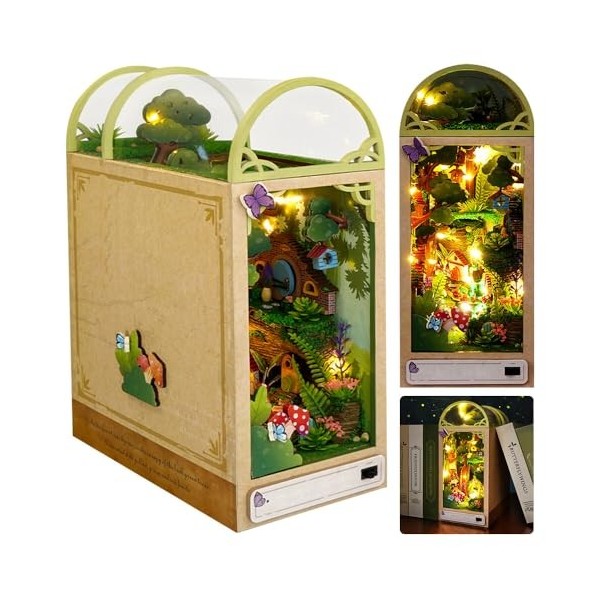 Kit Book Nook 'Kirishima Cha-an' - Maison Miniature Japonaise à Construire | Avec Lumière LED | DIY Adulte