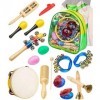 Smarkids Instruments de Musique pour Enfants, Instrument de Musique Bebe avec Tambourin Maracas Oeufs Shaker Jouets éducatifs