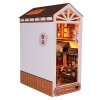 DIY Kit de Maison de poupées Miniature, 3D Miniature Maison du Livre Puzzle en Bois, Kit Insert à Livres DIY, Mini Maison Min