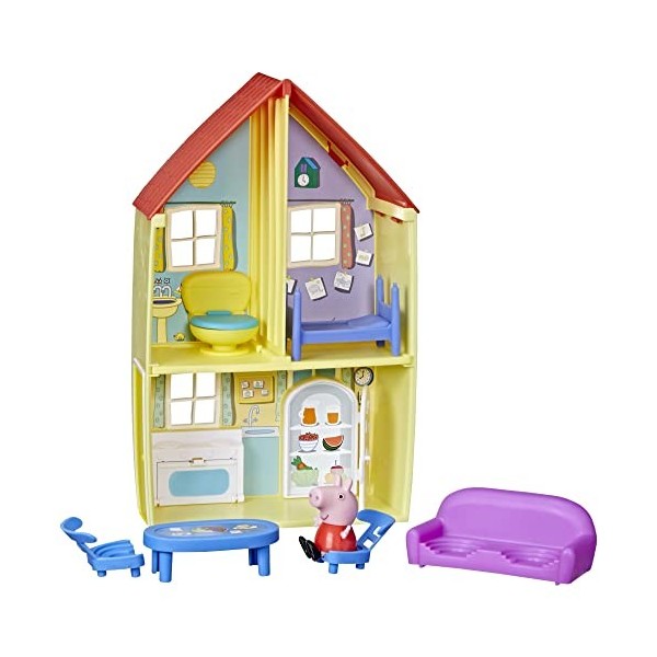 Peppa Pig Peppa’s Adventures Peppa’s Family House Playset Preschool Toy, Includes Figure and 6 Accessories