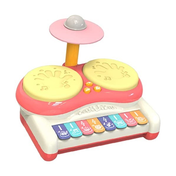 Toyvian Jouets Déveil Ensemble De Batterie pour Enfants Mini Kit De Batterie De Table Clavier De Piano avec Instrument De À 