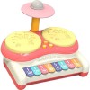 Toyvian Jouets Déveil Ensemble De Batterie pour Enfants Mini Kit De Batterie De Table Clavier De Piano avec Instrument De À 