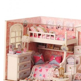 Amagogo Kits de Maison de poupée Miniatures en Bois, Bricolage, boîte de Chambre, Cadeaux danniversaire, Facile à Assembler 