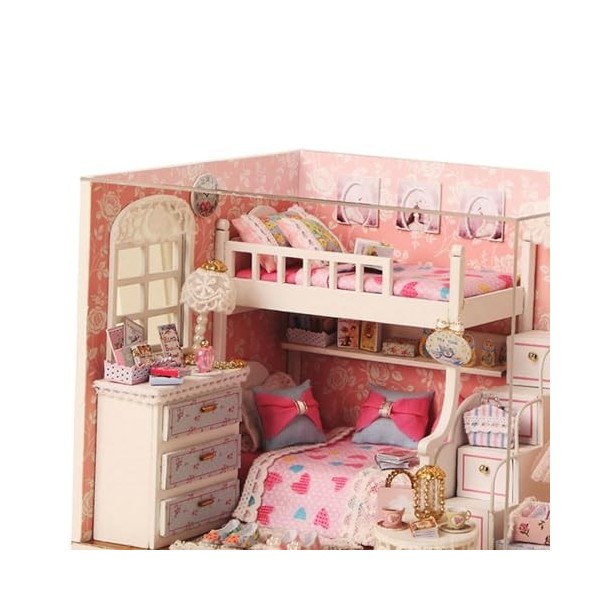 Amagogo Kits de Maison de poupée Miniatures en Bois, Bricolage, boîte de Chambre, Cadeaux danniversaire, Facile à Assembler 