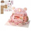 Carnaval Commerçant Modèle de Maison Miniature, 21x15x16cm lumière LED Bricolage Maison de poupée Bricolage, en Bois pour cop