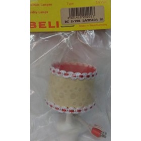 BELI BECO 2/201 Lampe Hauteur 75 mm Fonctionne à 3,5 Volts pour Maison de poupées, échelle 1/12