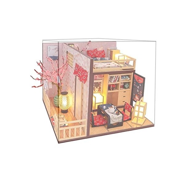 Ioensy Maison de Poupée Miniature avec Meubles Maisons de Poupées Japonaises