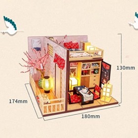 Ioensy Maison de Poupée Miniature avec Meubles Maisons de Poupées Japonaises