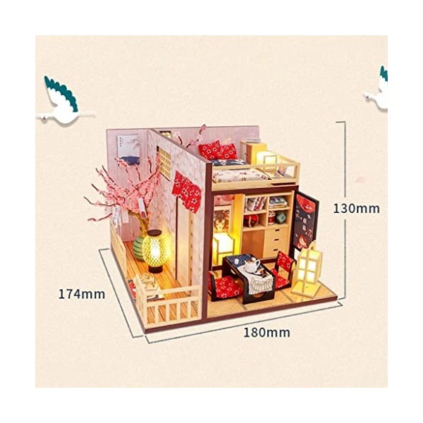 Ioensy Maison de Poupée Miniature avec Meubles Maisons de Poupées Japonaises