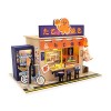 Vecksoy Cabine miniature assemblée à faire soi-même - Mini maison en bois 3D avec meubles - poupée - Bake Shop - Cadeau pour 