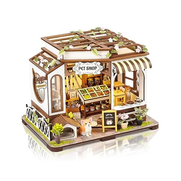 Cuteefun Kit Maison Poupee DIY, Miniature Maison de Poupee,Maquette en Bois a Construire, Un Cadeau danniversaire du père No