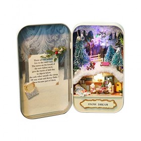 Mini Maison De Poupée Magique De Conte De Fées, Boîte Faite à la Main avec Lumière LED, Thème Naturel, Cadeau Parfait pour Le