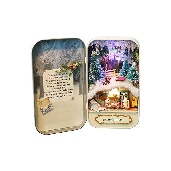 Mini Maison De Poupée Magique De Conte De Fées, Boîte Faite à la Main avec Lumière LED, Thème Naturel, Cadeau Parfait pour Le