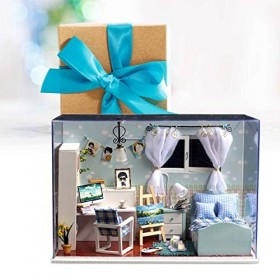 SunshineFace Bricolage Maison de Poupée Jolie Maison de Poupée Miniature Bricolage Kit de Maison Parfait Cadeau de Bricolage