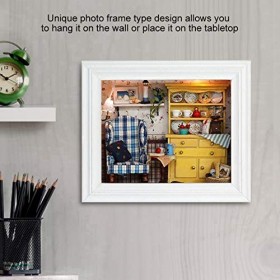 Kuuleyn Maison de poupée Bricolage, Meubles de Maison de poupée Miniature, Mini Maison Kit Suspendus Cadre Photo Cadeaux dan