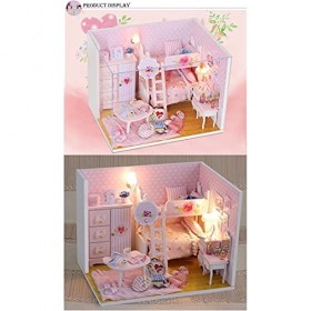 Cuque Kit de Maison de poupée, écurie de Maison de poupée Miniature pour Le Cadeau de Saint-Valentin pour Les Enfants pour dé