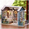 YOUCAI DIY Maison de Poupées en Bois Miniature DIY House Kit Art Bricolage Mini Maison Assemblée Jouet avec Cache Poussière B