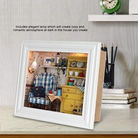 Shipenophy Maison de poupée, Maison de poupée Bricolage Kit Maison de poupée drôle Kit Maison Bricolage réaliste pour Maison