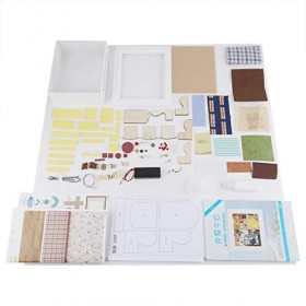 Tomantery Maison de poupée, kit de Maison de Bricolage avec Lampe élégante Maison de poupée Bricolage Kit de Maison de poupée