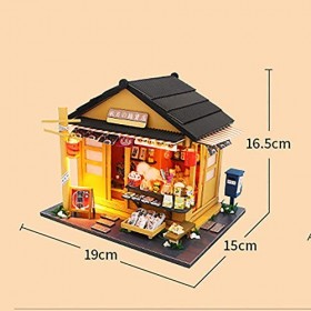 luckiner Meuble miniature en bois pour maison de poupée, bricolage lumineux