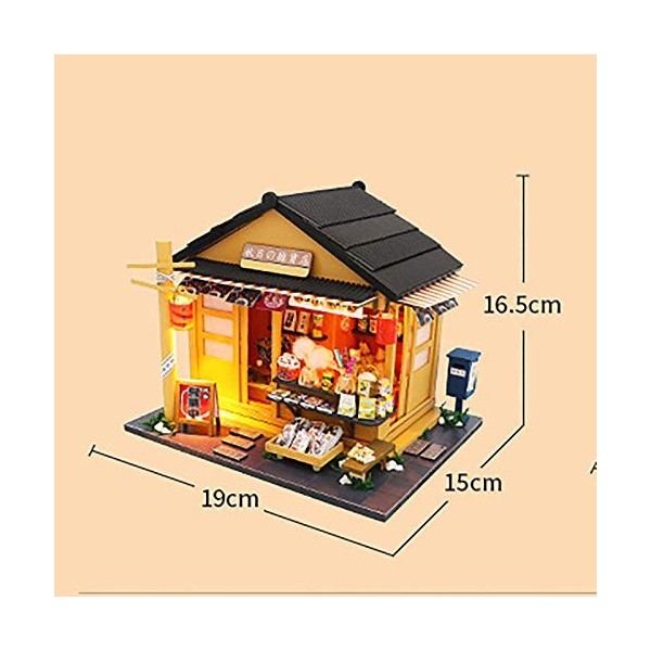 luckiner Meuble miniature en bois pour maison de poupée, bricolage lumineux