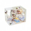 Maison de poupée DIY Kit de maison de poupée miniature Mini maison de poupée avec accessoires Kit de petite maison avec meubl