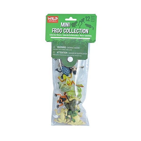 Wild Republic Polybag Mini Grenouille, Lot de Figurines, Douze Espèces Vivant dans la Grenouille, Cadeau pour Enfants, Super 