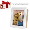 Maison de Poupée Bricolage, Miniatures de Maison de Poupée avec Meubles, Kit de Maison Miniature avec Cadre Photo, Cadeaux Cr