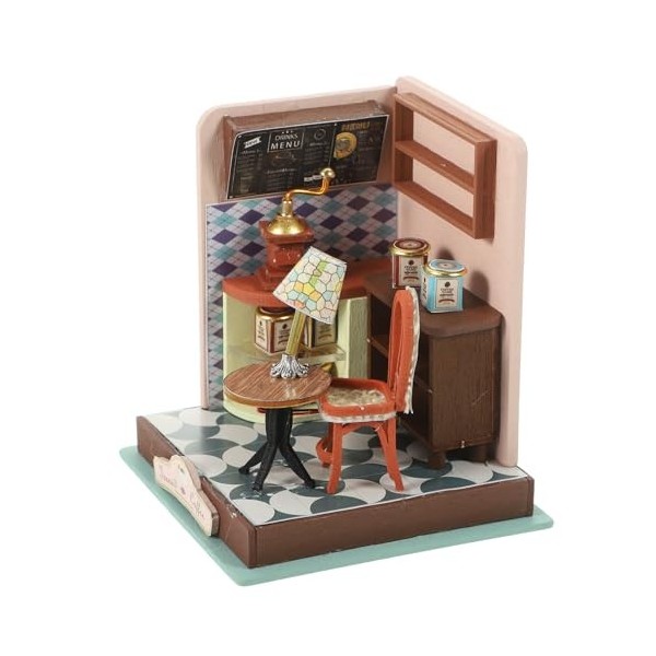 Abaodam 1 Ensemble Maison Miniature Mini Maison De Poupée Kit La Maison en Bois Maison De Poupée Kit Kits Modèle De Maison en