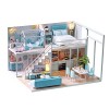 Kit de Maison modèle,Kit de Maison de Bricolage Miniature de Maison de poupée - Modèle de Salle créative avec Meubles, Access