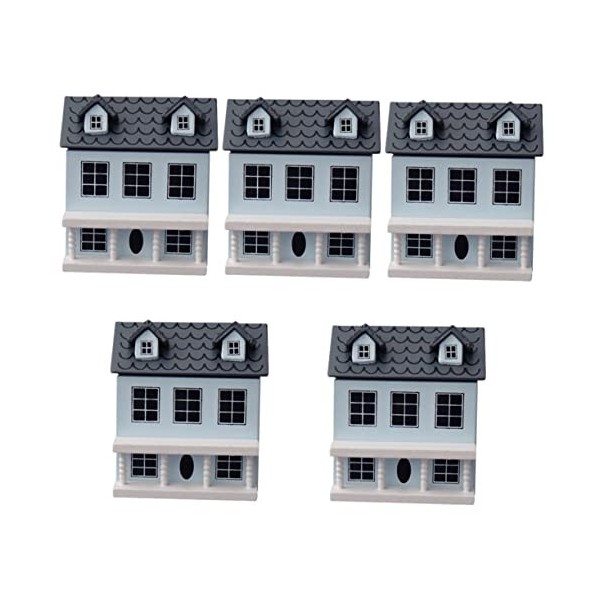 Toyvian 3 Pièces Villa Petite Maison Maisons De Poupées Maison Modèle Décorative Village De Maisons De Noël Accessoires pour 