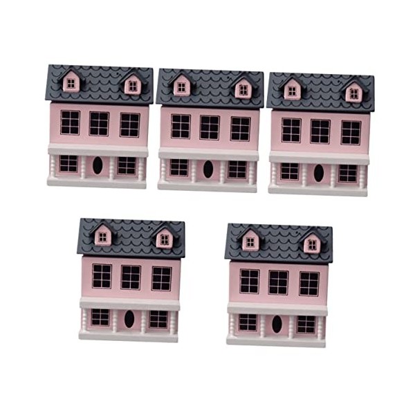 Toyvian 3 Pièces Villa Petite Maison Maisons De Poupées Maison Modèle Décorative Village De Maisons De Noël Accessoires pour 