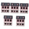 Toyvian 3 Pièces Villa Petite Maison Maisons De Poupées Maison Modèle Décorative Village De Maisons De Noël Accessoires pour 