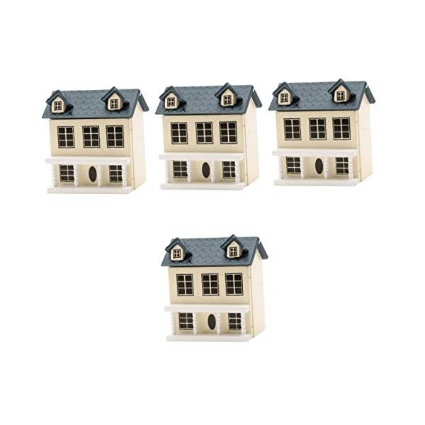 Toyvian 3 Pièces Villa Petite Maison Maisons De Poupées Maison Modèle Décorative Village De Maisons De Noël Accessoires pour 