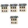 Toyvian 3 Pièces Villa Petite Maison Maisons De Poupées Maison Modèle Décorative Village De Maisons De Noël Accessoires pour 