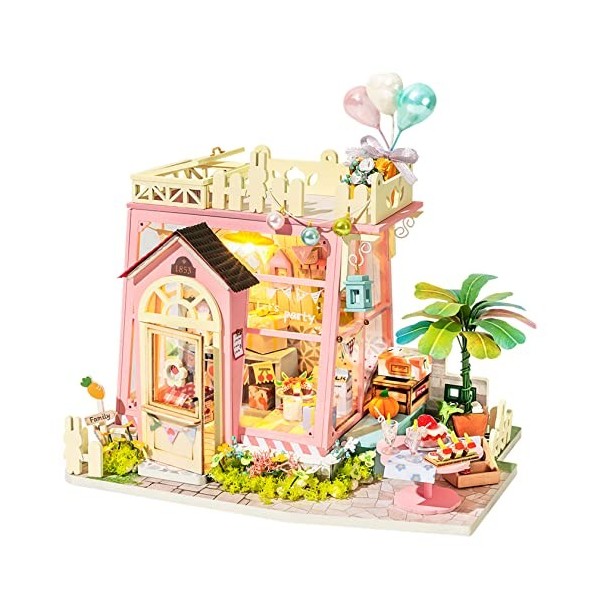 Rolife Maison Miniature Bricolage Fête de Fin dannée - Maison de Poupée - Puzzle en Bois 3D - DÉcoration Cadeau Personnalisé