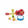 Hape - Set dInstruments, Ukulélé, Bâton de Pluie, Tambourin, Castagnettes - Instruments de Musique pour Enfant dès 3 ans - J