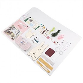 Nannigr Maison de poupée Bricolage, Maison de poupée Miniature Mini Maison de poupée Cadeaux danniversaire Joyeux Coin de Ru