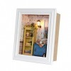 Kuuleyn DIY Dollhouse Photo Frame, Mini Dollhouse Model Warm House Kit avec des Meubles pour la décoration de la Maison