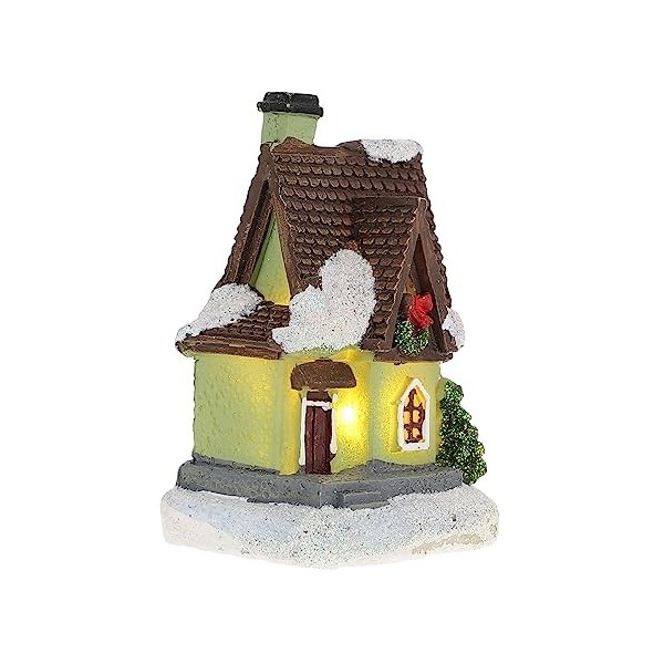 Totority 3 Pièces Micro Paysage Maison Maison De Poupée Décoration De Noël Embellissement De Noël Miniature Scène dhiver Sal