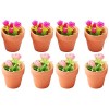 Toddmomy 12 Pièces Plante Verte Rose Petite Plante De Jardin Plante en Pot De Maison De Poupée Décor De Maison De Poupée Modè