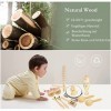 Juwugu Instruments de musique pour enfants, jeu de percussion en bois naturel, jouet de musique, jouet pour enfants, xylophon