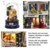 lyrlody Miniatures de Maison de Poupée, Mini Maison de Poupée avec Meubles et Housse Anti-poussière, Kit de Maison de Poupée 