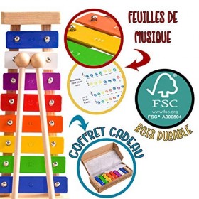 Xylophone - Un grand jouet musical pour les enfants et les enfants - Cest le meilleur Glockenspiel dans la gamme - Parfait p