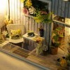 Folpus Artisanat Créatif Lumière LED Maison de Poupée Miniature avec Meubles Poupée Puzzles Romantique Bricolage Fille Cadeau