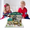 HanYing cabane en Bois Bricolage, Maison poupée créative pour Enfants, Jouets intelligents conçus Meubles dornement légères 